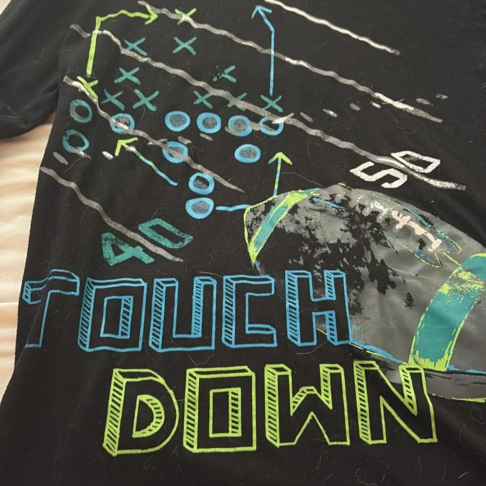 Boys Football Theme PJs. Size 12/14 Large - Picture 4 of 11